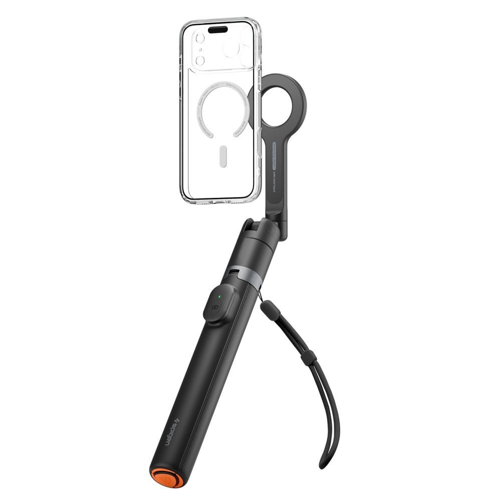 Selfi-statiiv Selfie Stick Tripod MagFit kuni 1.66m must bluetooth MagSafe/Qi2 magnetkinnitusega S582W Spigen - Pilt 5