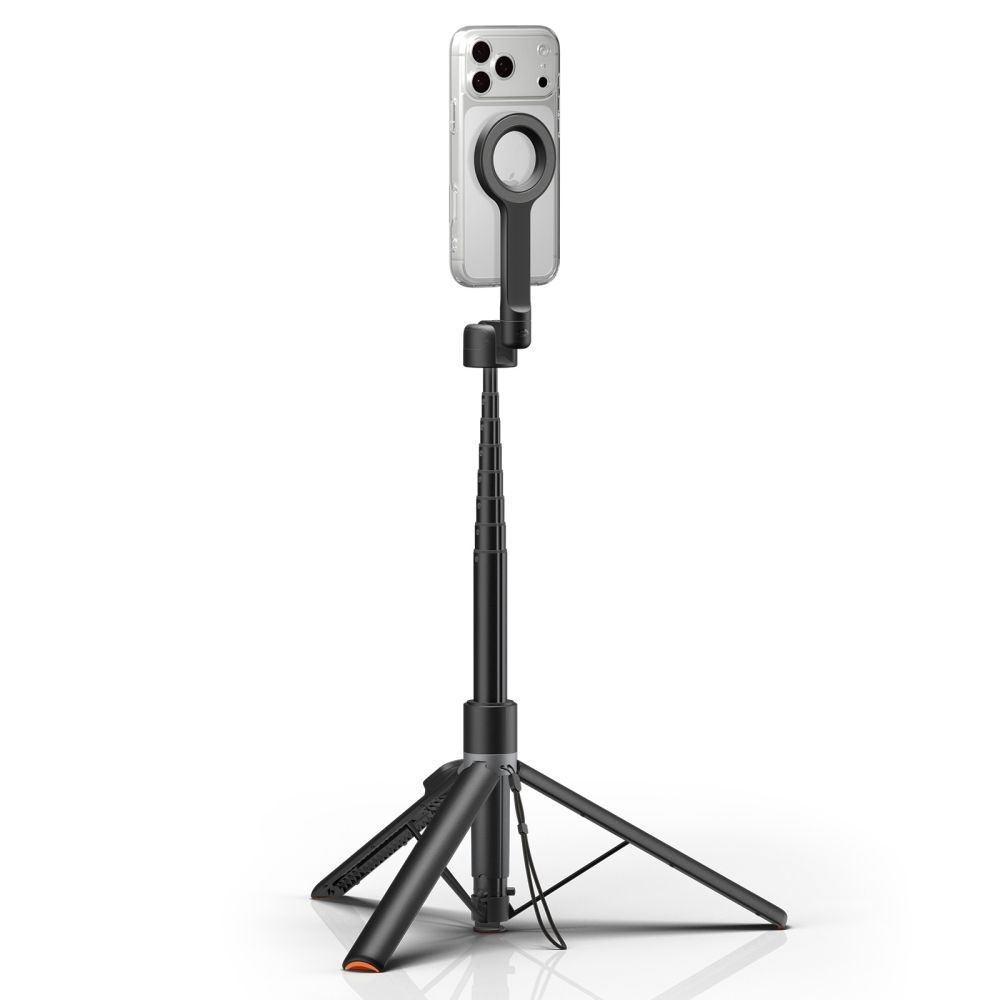 Selfi-statiiv Selfie Stick Tripod MagFit kuni 1.66m must bluetooth MagSafe/Qi2 magnetkinnitusega S582W Spigen - Pilt 4