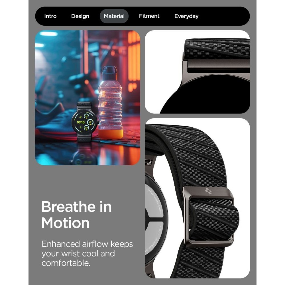 Kellarihm Lite Fit X V2 Google Pixel Watch 4 45mm / Watch 3 45mm must Spigen - Pilt 2