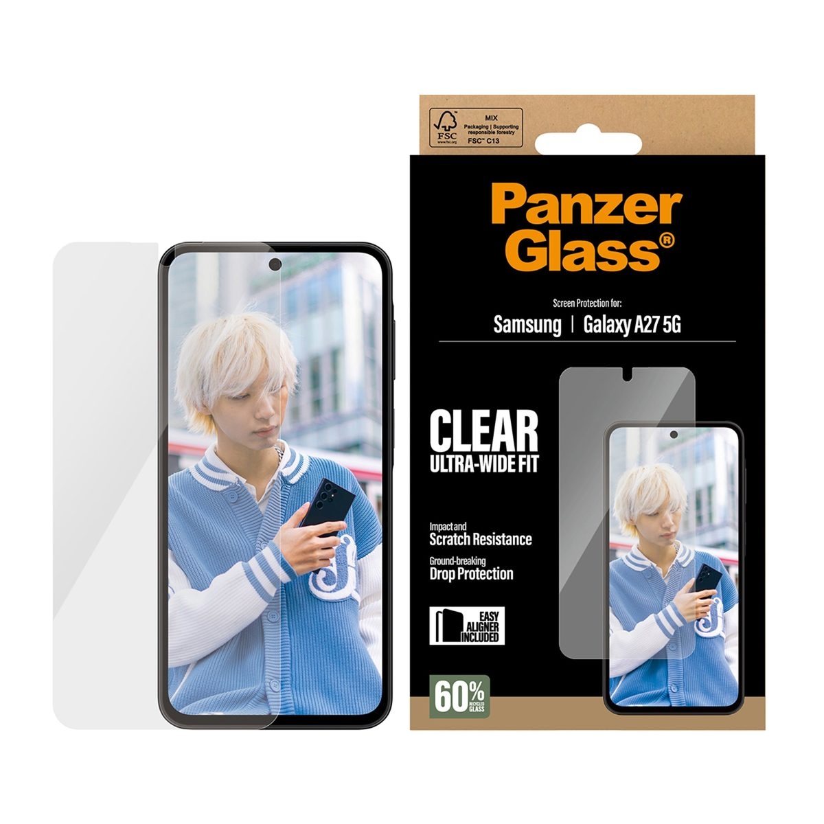 Samsung Galaxy A27 5G EasyAligner paigaldusraamiga PanzerGlass