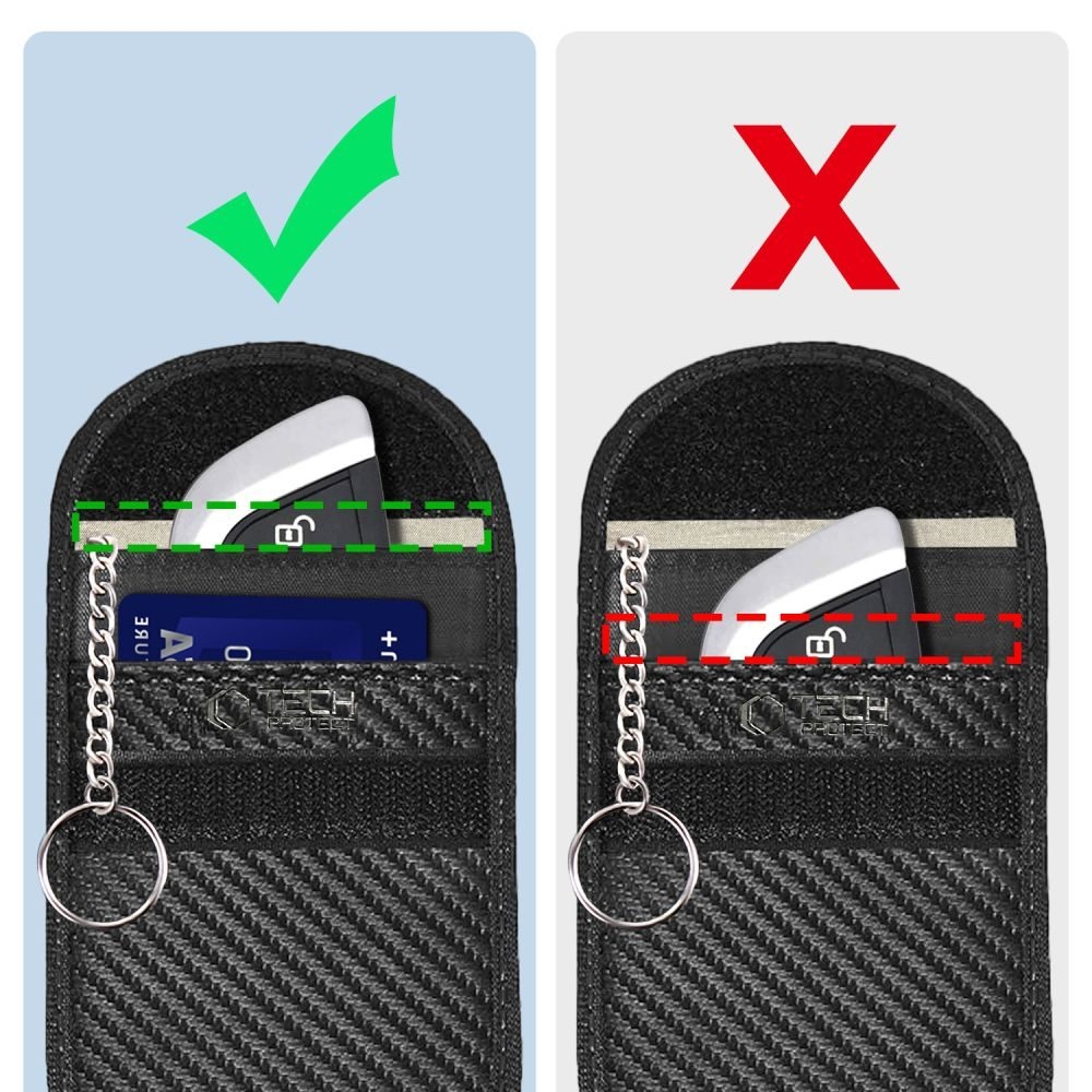 Kott RFID signaali blokeerimiseks autovõtmele carbon-mustriga Tech-Protect - Image 3