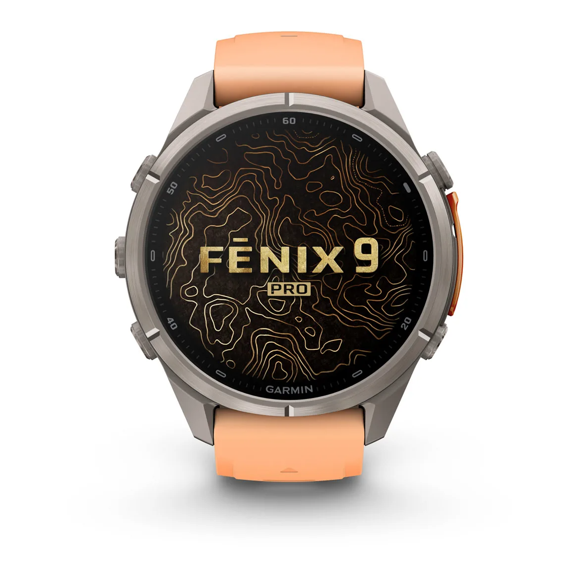 Garmin fenix 9 Pro inReach 43mm Titanium with Shell Pink Autumn Orange Silicone Band - Pilt 8
