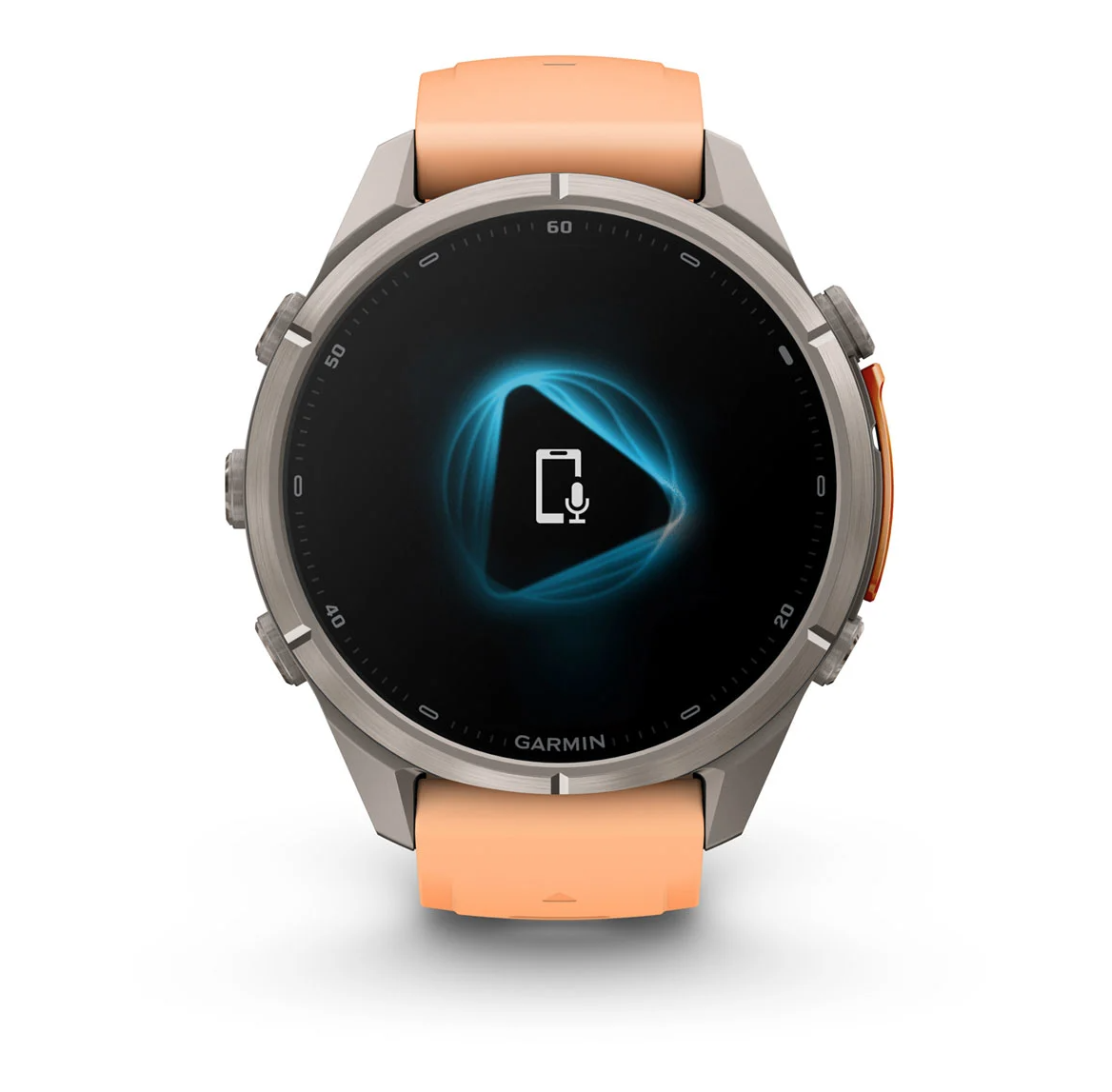 Garmin fenix 9 Pro inReach 43mm Titanium with Shell Pink Autumn Orange Silicone Band - Pilt 5