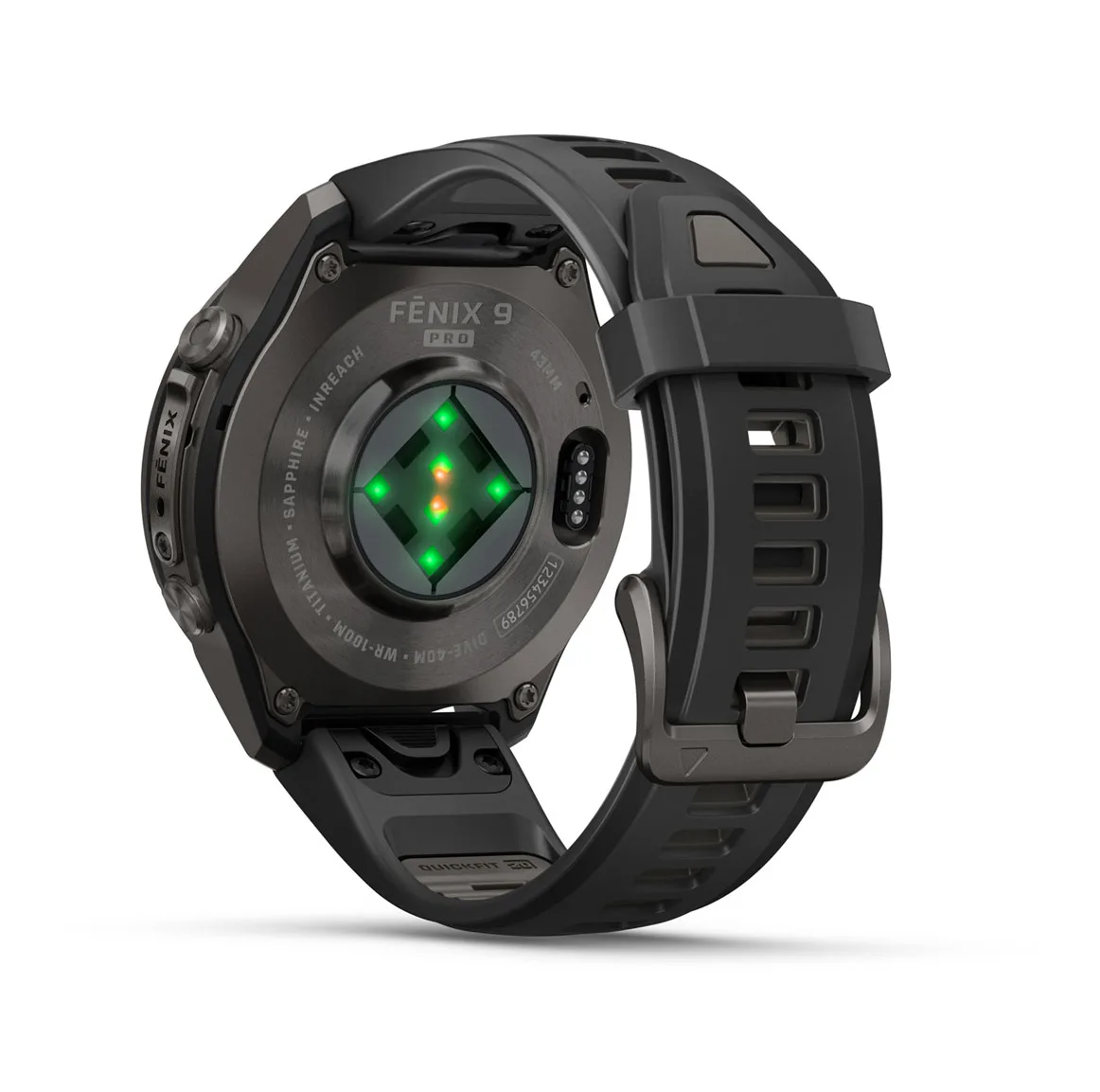 Garmin fenix 9 Pro inReach 43mm Carbon Gray DLC Titanium with Black Pebble Grey Silicone Band - Pilt 3