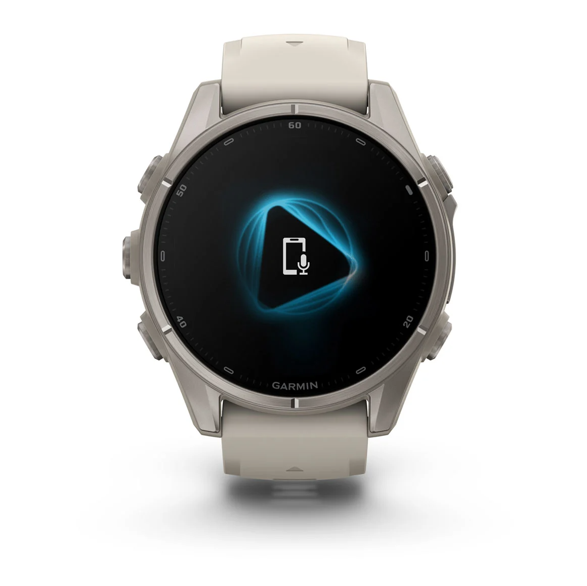 Garmin fenix 9 43mm Titanium with Fog Grey Silicone Band - Pilt 5