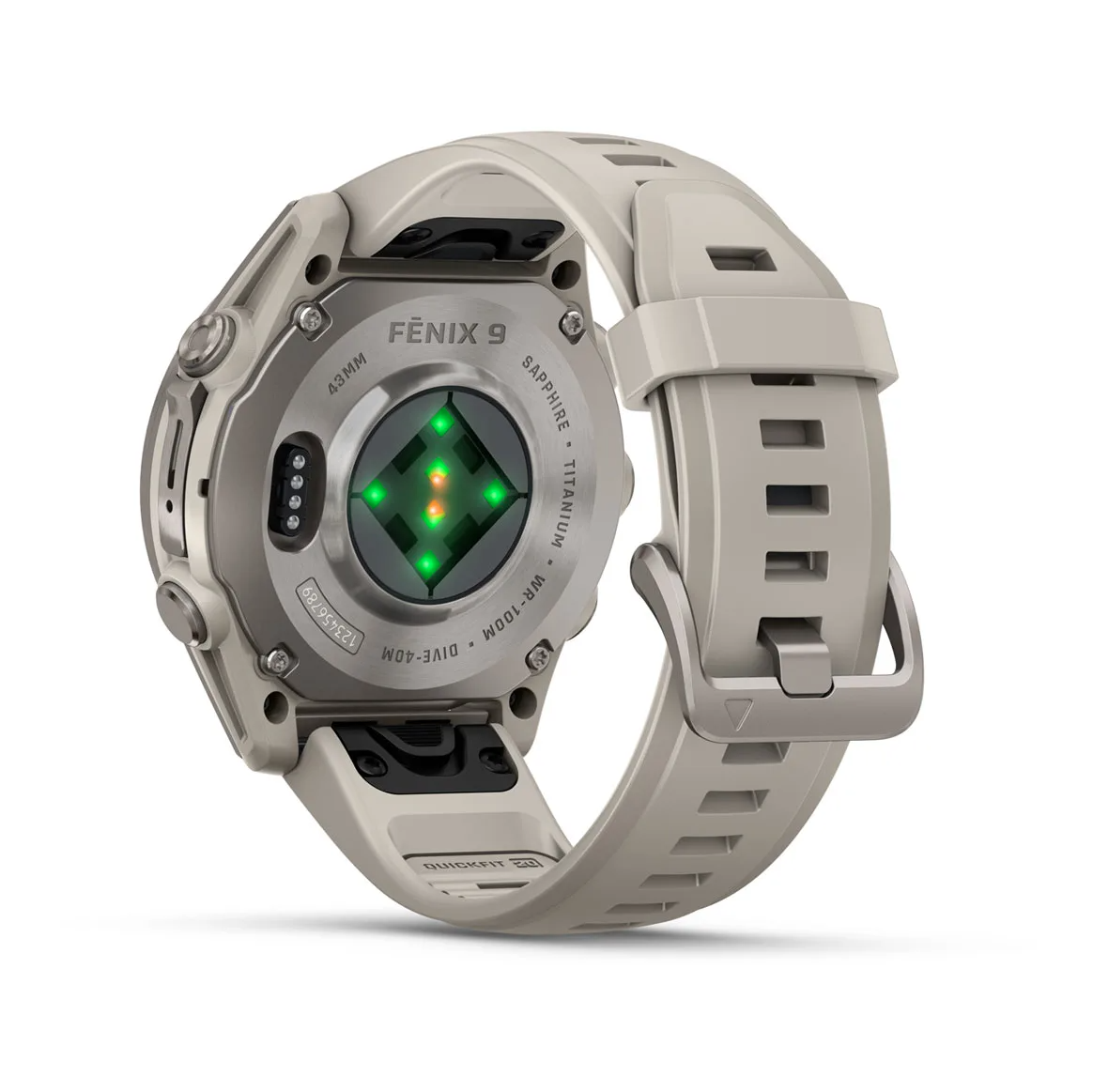 Garmin fenix 9 43mm Titanium with Fog Grey Silicone Band - Pilt 3