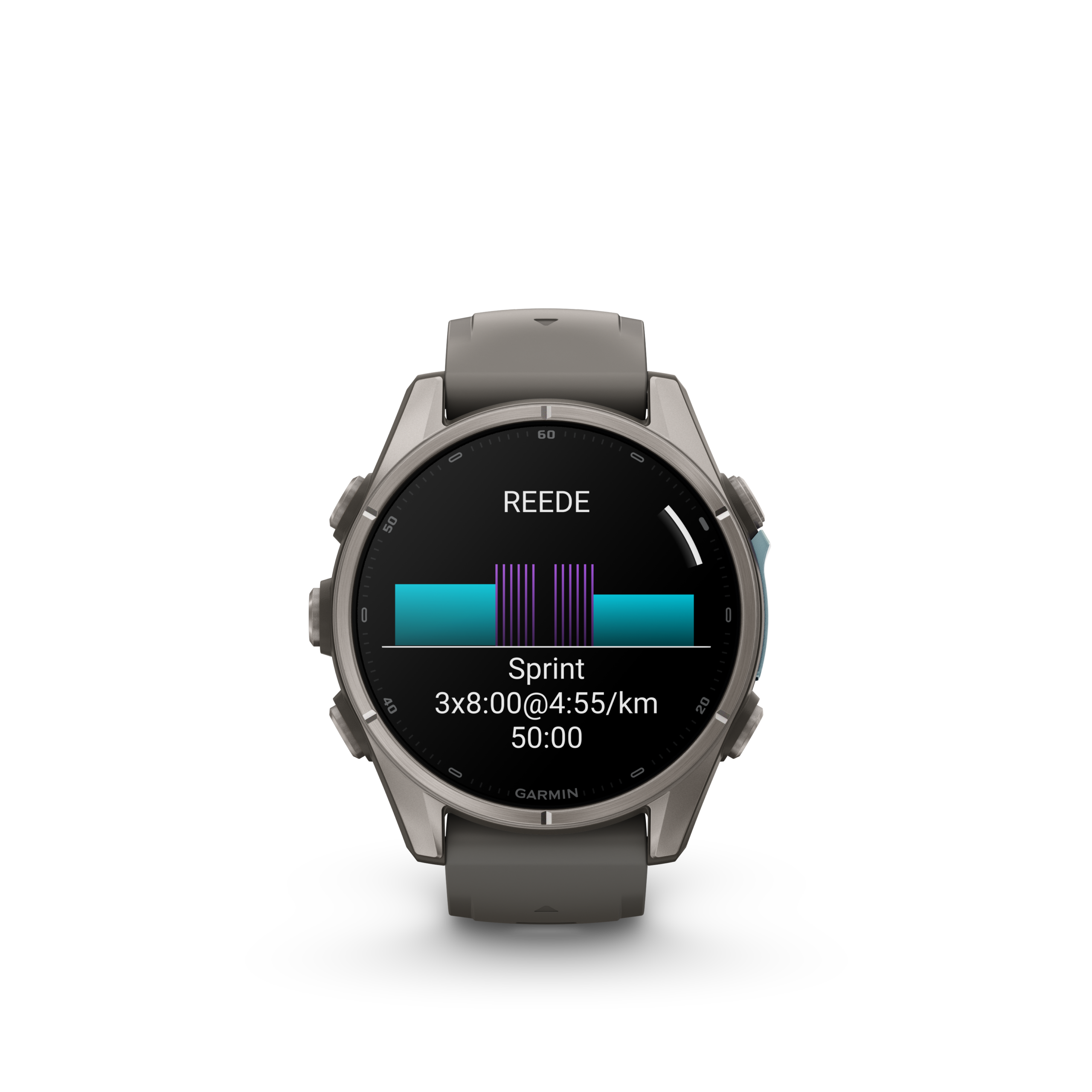 Garmin fenix 9 43mm Titanium with Pebble Grey Silicone Band - Pilt 9