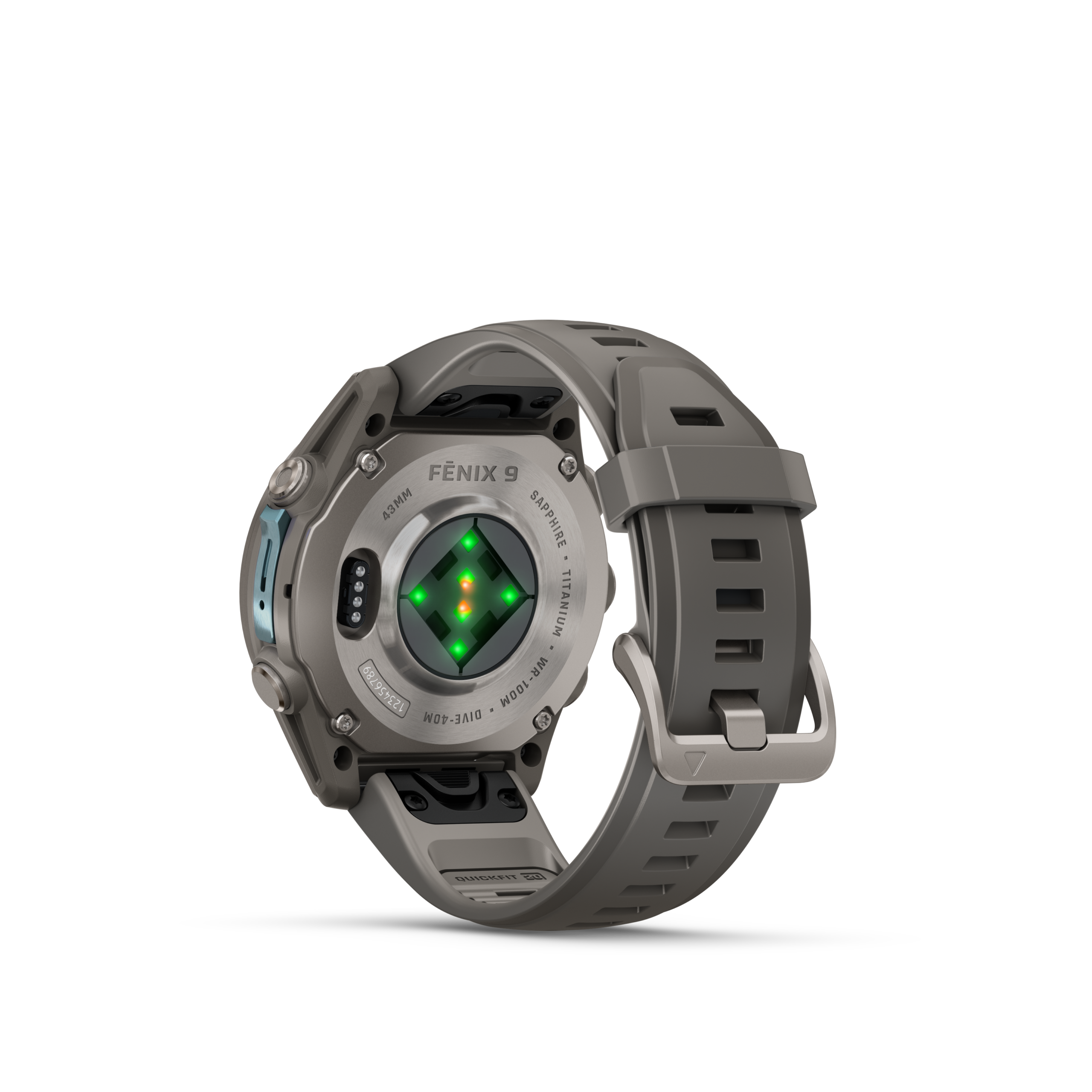 Garmin fenix 9 43mm Titanium with Pebble Grey Silicone Band - Pilt 4