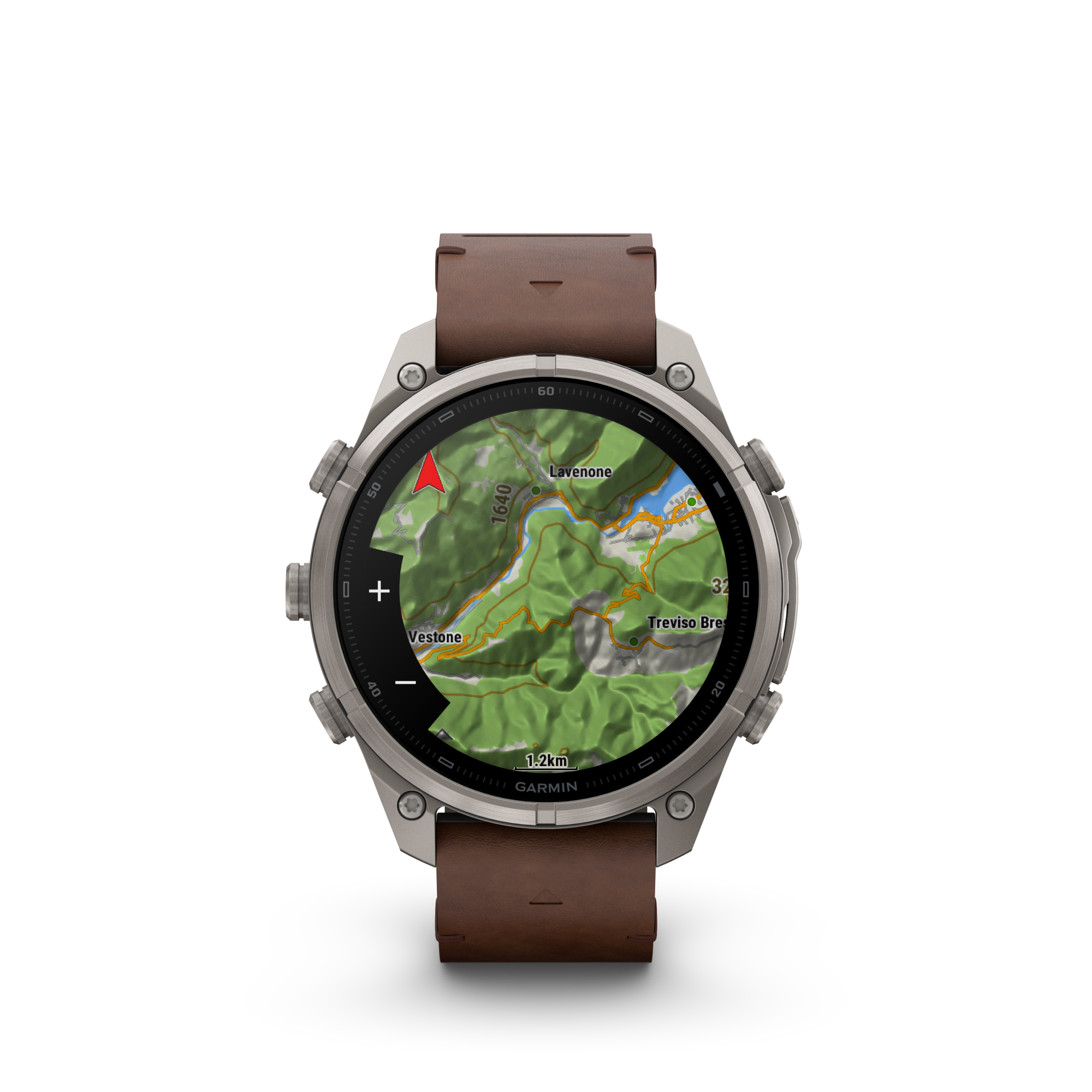 Garmin fenix 9 Pro inReach 47mm Titanium with Walnut Leather Band - Pilt 4