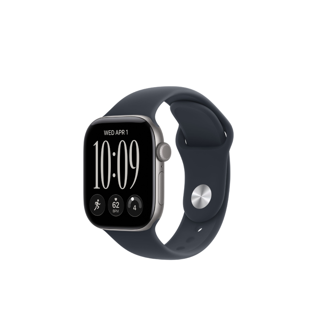 Apple Watch Series 12 GPS+Cellular 46mm Space Gray Aluminum Case with Blue Navy Sport Band M/L