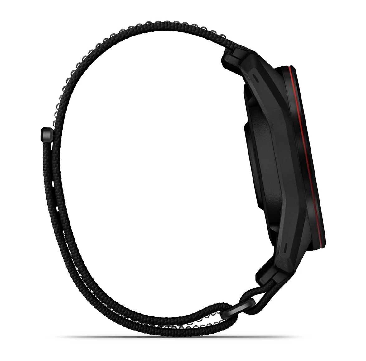 Garmin Approach S72 47mm Carbon Gray Red DLC Titanium Bezel with Black ComfortFit Fabric Band - Pilt 7