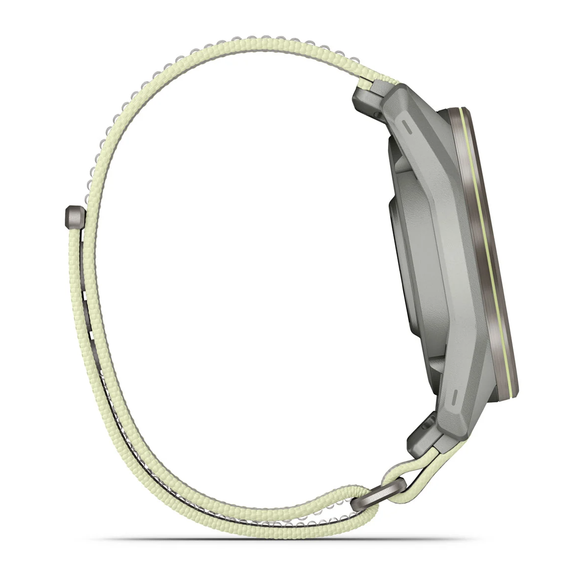 Garmin Approach S72 47mm Silver Citron Titanium Bezel with Fog Gray Citron ComfortFit Fabric Band - Pilt 6