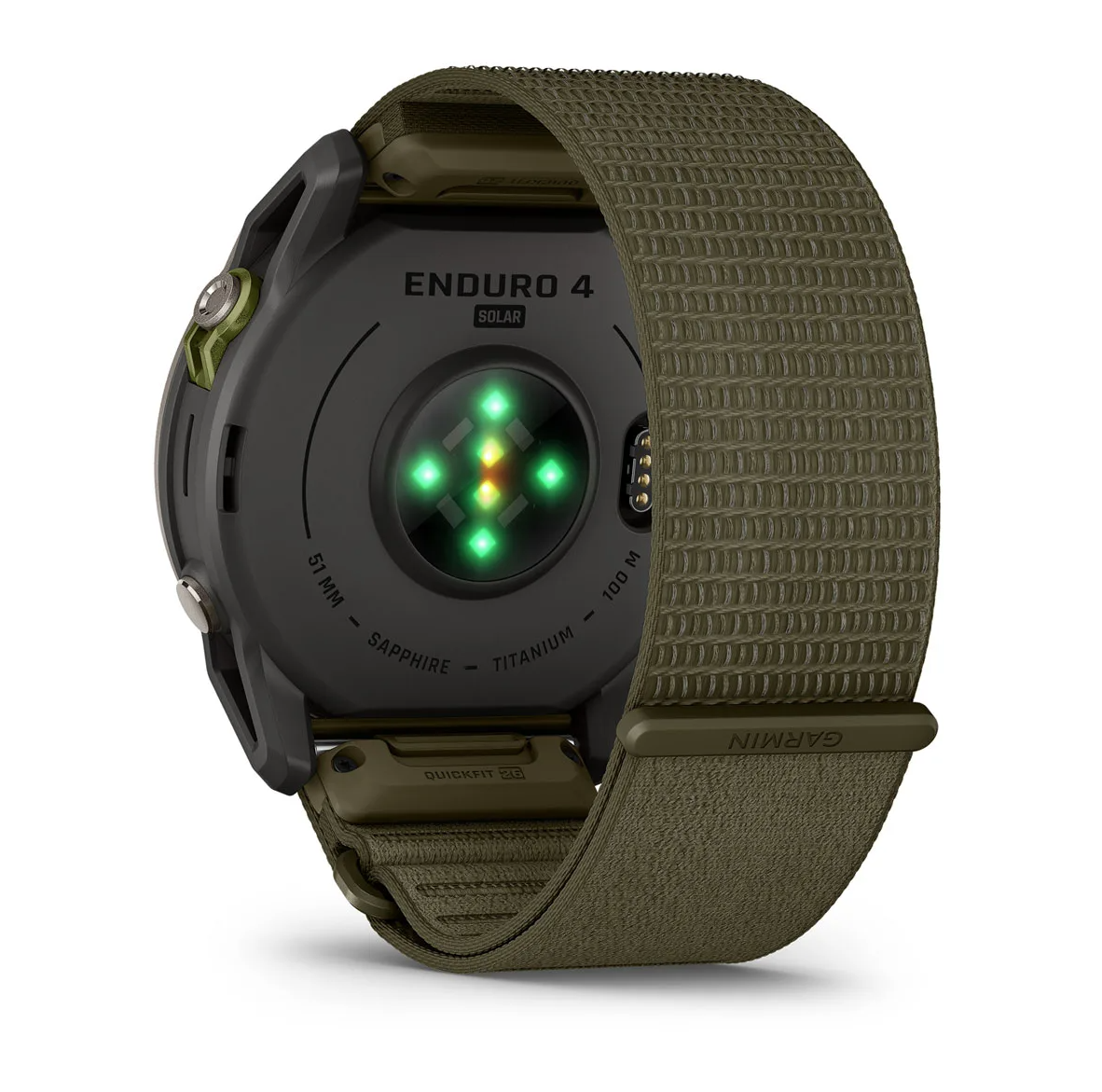 Garmin Enduro 4 Titanium Dark Olive ComfortFit Fabric Band - Pilt 4