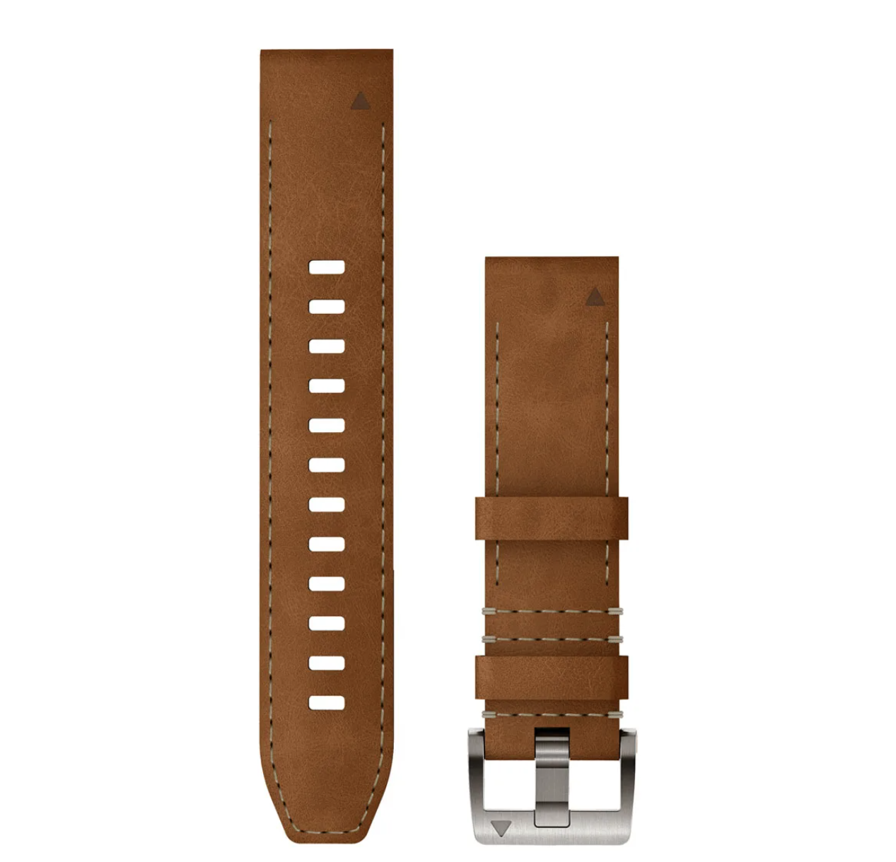 Garmin QuickFit 22mm Marq 3 Brown Leather Hybrid Strap